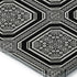 5' X 8' Black Ivory And Gray Geometric Washable Area Rug With UV Protection