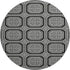 8' X 8' Black Ivory And Gray Geometric Washable Round Rug With UV Protection