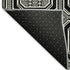8' X 8' Black Ivory And Gray Geometric Washable Round Rug With UV Protection
