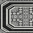 8' X 8' Black Ivory And Gray Geometric Washable Round Rug With UV Protection