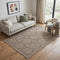 5' X 8' Brown Beige And Taupe Geometric Washable Area Rug With UV Protection
