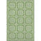 5' X 8' Green And Ivory Geometric Washable Area Rug With UV Protection