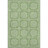 9' X 12' Green And Ivory Geometric Washable Area Rug With UV Protection