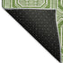 9' X 12' Green And Ivory Geometric Washable Area Rug With UV Protection