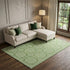 9' X 12' Green And Ivory Geometric Washable Area Rug With UV Protection