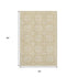 5' X 8' Gold And Ivory Geometric Washable Area Rug With UV Protection