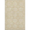 5' X 8' Gold And Ivory Geometric Washable Area Rug With UV Protection
