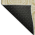 8' X 8' Gold And Ivory Geometric Washable Round Rug With UV Protection