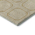 8' X 8' Gold And Ivory Geometric Washable Round Rug With UV Protection