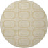 8' X 8' Gold And Ivory Geometric Washable Round Rug With UV Protection