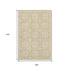 9' X 12' Gold And Ivory Geometric Washable Area Rug With UV Protection
