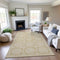 9' X 12' Gold And Ivory Geometric Washable Area Rug With UV Protection