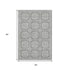 5' X 8' Gray And Ivory Geometric Washable Area Rug With UV Protection