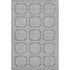 5' X 8' Gray And Ivory Geometric Washable Area Rug With UV Protection