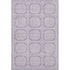 5' X 8' Lavender And Ivory Geometric Washable Area Rug With UV Protection