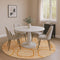 8' X 8' Terra Cotta And Ivory Geometric Washable Round Rug With UV Protection