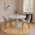 8' X 8' Terra Cotta And Ivory Geometric Washable Round Rug With UV Protection