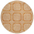 8' X 8' Terra Cotta And Ivory Geometric Washable Round Rug With UV Protection