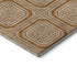 8' X 8' Terra Cotta And Ivory Geometric Washable Round Rug With UV Protection