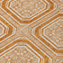 8' X 8' Terra Cotta And Ivory Geometric Washable Round Rug With UV Protection