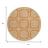 8' X 8' Terra Cotta And Ivory Geometric Washable Round Rug With UV Protection