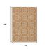 9' X 12' Terra Cotta And Ivory Geometric Washable Area Rug With UV Protection