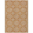 9' X 12' Terra Cotta And Ivory Geometric Washable Area Rug With UV Protection