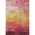 9' X 12' Blush Orange And Pink Striped Washable Area Rug With UV Protection