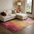 9' X 12' Blush Orange And Pink Striped Washable Area Rug With UV Protection