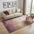 5' X 8' Mauve Beige And Pink Striped Washable Area Rug With UV Protection