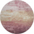 8' X 8' Mauve Beige And Pink Striped Washable Round Rug With UV Protection