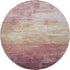 8' X 8' Mauve Beige And Pink Striped Washable Round Rug With UV Protection