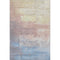 5' X 8' Beige Salmon And Blue Abstract Washable Area Rug With UV Protection