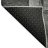 8' X 8' Gray Silver And Charcoal Abstract Washable Round Rug With UV Protection