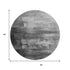 8' X 8' Gray Silver And Charcoal Abstract Washable Round Rug With UV Protection