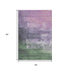5' X 8' Lavender And Green Abstract Washable Area Rug With UV Protection