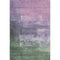 5' X 8' Lavender And Green Abstract Washable Area Rug With UV Protection