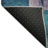 5' X 8' Merlot Gold Blue And Purple Abstract Washable Area Rug With UV Protection
