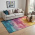 5' X 8' Merlot Gold Blue And Purple Abstract Washable Area Rug With UV Protection