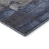 8' X 8' Coffee Green And Blue Abstract Washable Round Rug With UV Protection