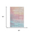 5' X 8' Salmon Silver And Teal Abstract Washable Area Rug With UV Protection