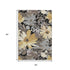 5' X 8' Black Gray And Wheat Floral Washable Area Rug With UV Protection