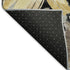 5' X 8' Black Gray And Wheat Floral Washable Area Rug With UV Protection