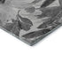 8' Gray Silver And Charcoal Floral Washable Area Rug With UV Protection
