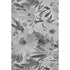 9' X 12' Gray Silver And Charcoal Floral Washable Area Rug With UV Protection
