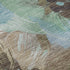 5' X 8' Khaki Teal And Green Floral Washable Area Rug With UV Protection