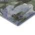 5' X 8' Olive Green Ivory And Lavender Floral Washable Area Rug With UV Protection
