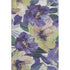 5' X 8' Purple Green And Ivory Floral Washable Area Rug With UV Protection