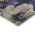 5' X 8' Purple Green And Ivory Floral Washable Area Rug With UV Protection