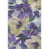 5' X 8' Purple Green And Ivory Floral Washable Area Rug With UV Protection